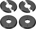 PATIKIL Wall Split Flange 80mm / 3.1" OD, 4 Pcs Round Escutcheon Plate Cover PPR Plumbing Cover Plates with Self-Adhesive Tape for 22.5mm / 0.9" Dia Water Pipe Faucet, Black