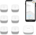 YoLink Water Leak Starter Kit: Hub + 6 Leak Sensor 4 (105 dB Siren), LoRa Long-Range, App/SMS/Email Alerts, D2D Offline, 2 AAA Up to 5-Year Battery, Compatible with Alexa/IFTTT/Home Assistant