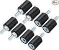 uxcell 8pcs M5x15mm Rubber Isolator Mounts with Studs 15x20mm Male Female Vibration Shock Absorber Zinc Plated Cylindrical Thread Mounts Anti Vibration Isolators with 8pcs M5 Lock Nuts