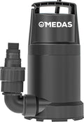 MEDAS Portable Sump Pump for Swimming Pool, Garden Pond, Basement Water Removal with 10ft Power Cord 1HP