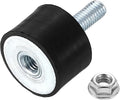 uxcell M8 Rubber Mounts, 1Pcs 30x20mm(DxH) Rubber Cylindrical Anti Vibration Isolator Shock Absorber with Lock Nut for Car Bobbin Generator Air Compressors
