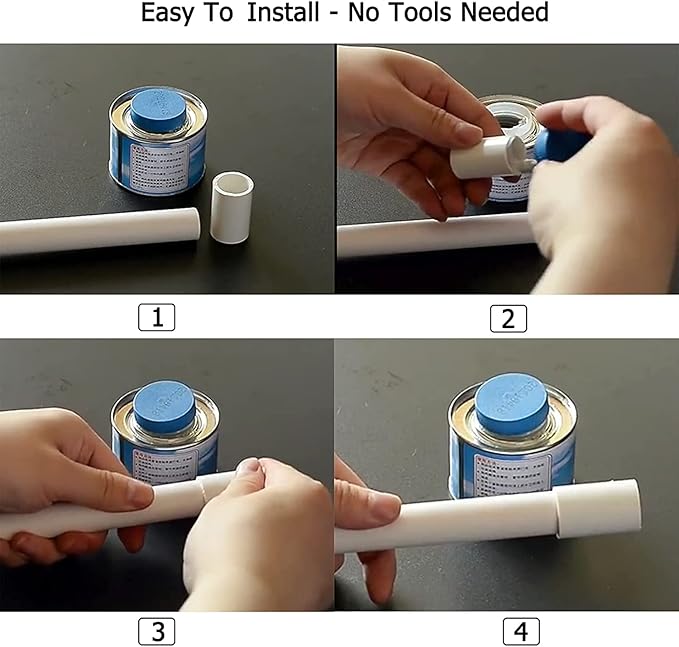 10Pack 1-1/2" PVC Pipe Coupling Adapter Pipe Fittings (Socket x Socket) Contractor Pack Schedule 40 Heavy Duty 1.50 Inch PVC Slip Socket Connectors for DIY PVC Shelf Garden Support Structure, White
