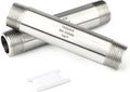 TAISHER 2PCS Stainless Steel Pipe Fittings, 1" NPT Male x 1" NPT Male Threaded, 8" Length Thickened Nipple Cast Pipe