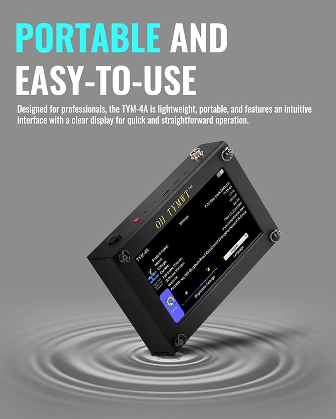 TYM-4A Professional Water Leak Detector - H₂/N₂ Tracer Technology for Micro-Leaks in Pressurized Water Lines