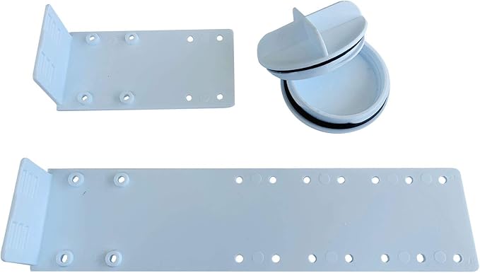 EFIELD Washing Machine Outlet Box, 1/2-inch Pex Crimp Inlet with Center Drain, White,(WM002)