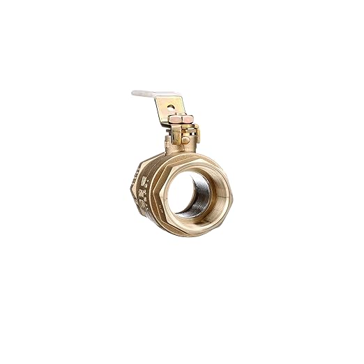 Watts LFFBV-3C-M1 Series 1" Lead-Free 2-Piece Full Port Chrome-Plated Brass Ball Valve with Female Threaded End Connections, Copper Silicon Alloy Body, O-Ring Seal, Steel Handle