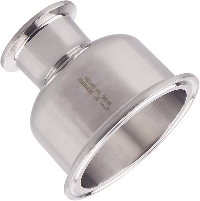 DERNORD Tri Clamp Bowl Reducer Sanitary Fitting Stainless Steel 304 (Tri Clamp Size: 3 inch x 2 inch)