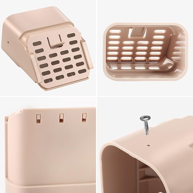 2"x3" Type-A Gutter Downspout Connector, Outlet Filter and Leaf Guard for Bottom of Downspouts Adapter for 2 inch x 3 inch downspout Limestone