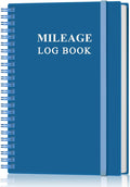 Mileage Log Book for Car - Vehicle Maintenance Log Book, Mileage Log Book for Business, Track Mileage, Expenses, Gas Consumption, Lubrication, Repairs & Accessories, 5.8" x 8.3", Blue