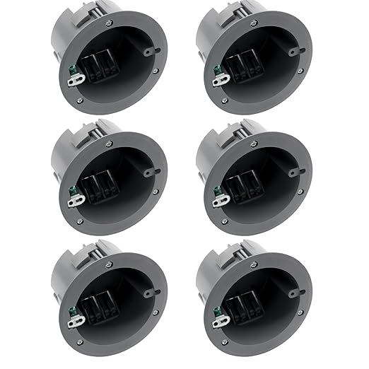 Groundable 1 Gang Electrical Box Round,4.25” Dia Electrical Switch Outlet Box,ETL Tested for Home Improvement.(6 Pack)
