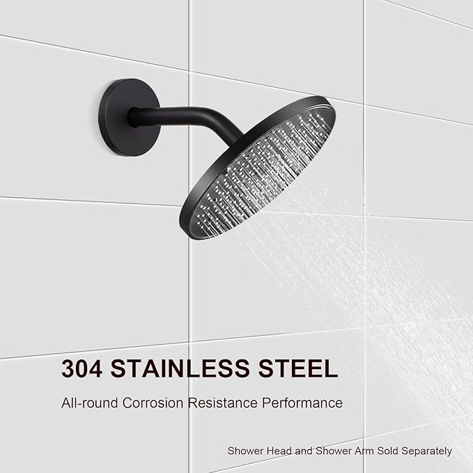 OFFO Extra Large Shower Arm Flange 3.5" in Outer Diameter Replacement Shower Head Arm Escutcheon Plate Suitable for Most Brands Shower Head Arms, Matte Black