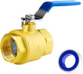 WiseWater 1" NPT Full Port Brass Ball Valve, with 1/4 Turn Blue Handle, 600 WOG, Plumbing Fitting, UPC Certified, 1 Pc