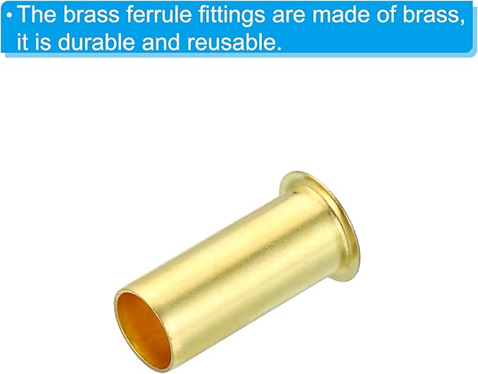 PATIKIL 6mm Tube OD Brass Compression Insert, 10 Pack Insert Tube Support Compression Sleeve Fitting Assortment Kit for Air Water Gas Hose