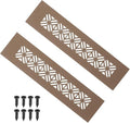 PATIKIL 8 x 2 Inch Door Air Vent Cover, 2 Pcs Heavy Duty Aluminum Grille Ventilation Cover Louvered with Mounting Screws for Cabinet Wardrobe Door, Brown