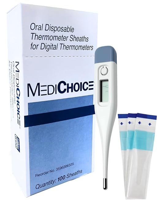 MediCHOICE Disposable Thermometer SHEATHS for Digital Thermometer Box of 100