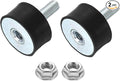 uxcell M10 Rubber Mounts, 2Pcs 40x20mm(DxH) Rubber Cylindrical Anti Vibration Isolator Shock Absorber with Lock Nut for Car Bobbin Generator Air Compressors