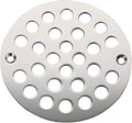 4 Inch Screw-in Shower Strainer Drain Cover Replacement Floor Strainer Floor Drain，Chrome