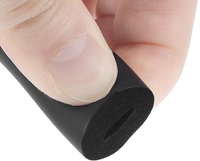 uxcell Foam Tubing for Handle Grip Support, Pipe Insulation Outside Pipe Lagging, 3mm(1/8") ID 12mm(1/2") OD 1m Black