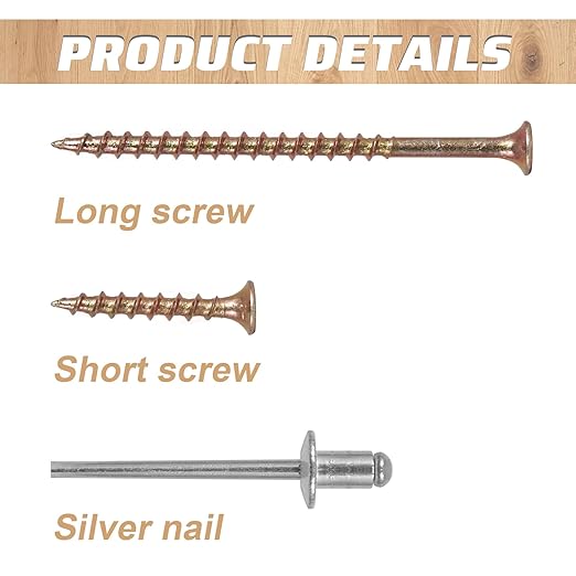 12Pcs Squeaky Floor Repair Kit Wood Floor Repair Tool Fasten Subfloor to Joists Tightly Wood Floor