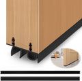 Door Draft Stopper, Cuttable Concealed Kerf/Channel Fit Under Door Seal, Draft Stopper Threshold Seal Bottom of Door Weatherstrip Kerf Weather Stripping Doors 39” Length (Black, 39 inch)