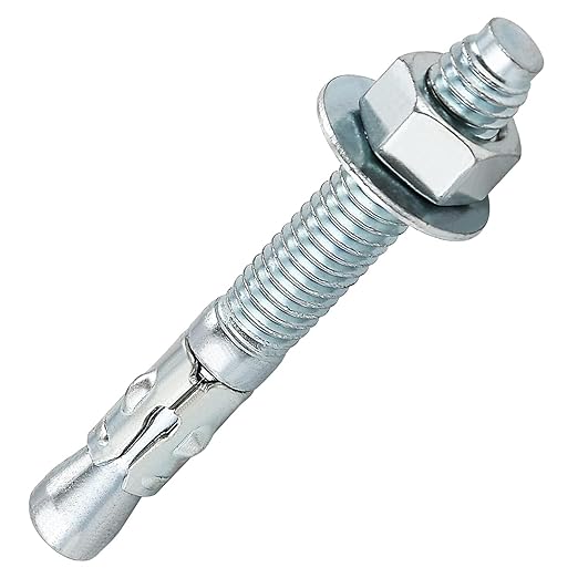 1/2" Wedge Anchors Zinc Plated Heavy Duty Fastener for Concrete (24, 1/2" x 3-3/4")