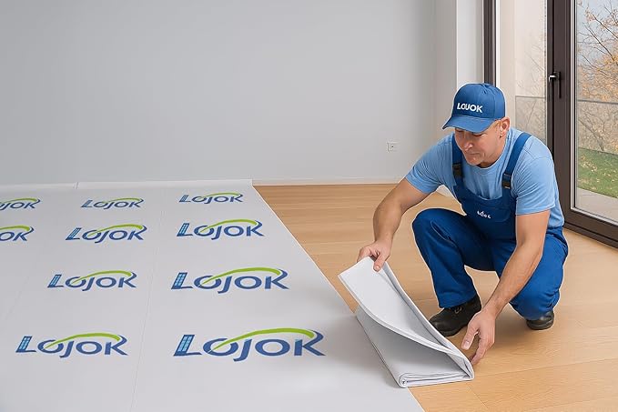 Temporary Floor Protection for Construction Projects, Floor Protection Film-Protects Hardwood, Tile, Carpet, Countertops, Bathtubs and More,Coverage of 325 SQFT (39.5''x100'-White)