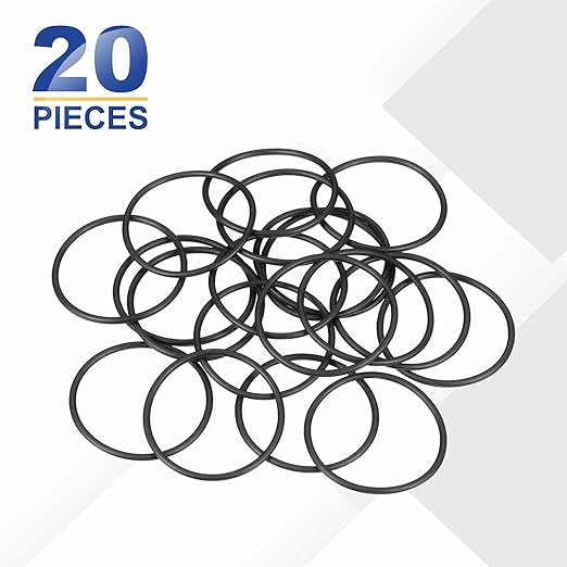 HARFINGTON 20pcs Nitrile Rubber O-Rings 37mm OD 33mm ID 2mm Width Metric Buna-N NBR Sealing Gasket Plumbing Sealing Repair O Rings for Car Auto Vehicle Repair Faucet Air Gas