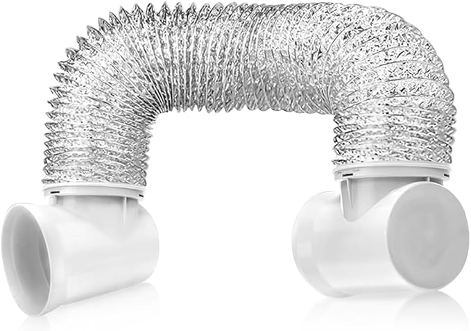 Picowe Dryer Connection Kit, 2PCS 90 Degree Dryer Vent Elbow with 10ft Hose for Wall Exhaust Vent, Ceiling or Warmhouse Air Circulation