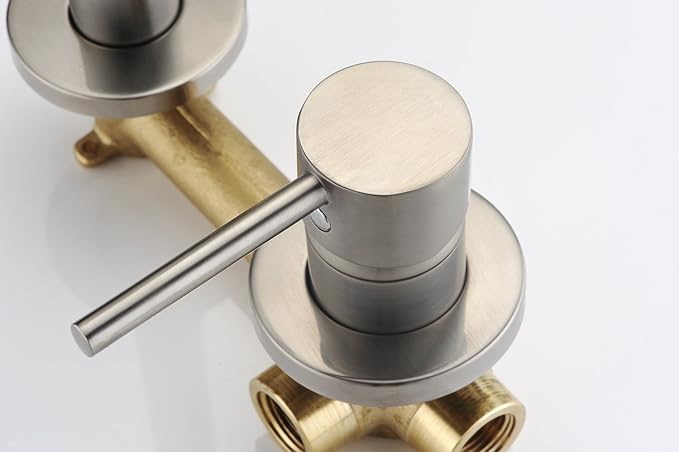 Sumerain Wall Mount Bathroom Faucets Brushed Nickel,Single Handle Wall Mount Faucet with Brass Rough-in Valve