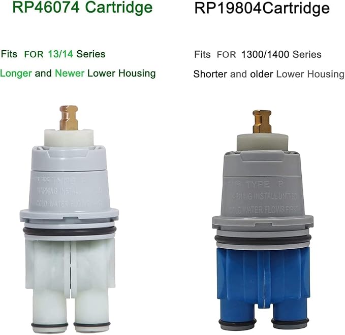 RP46074 Shower Valve Cartridge Repair Assembly Compatible for Delta Shower and Tub 13/14 Series Faucet,Replacement for Monitor Shower Cartridge,Single-Handle Universal Valve Cartridge Repair Kit-2 Pcs