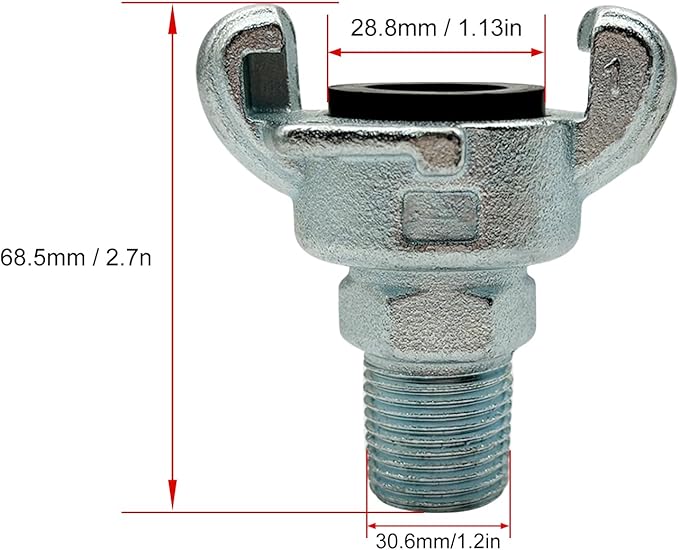 NPT Iron Air Hose Fitting，Universal Coupling，Chicago Fitting (1", NPT Male)
