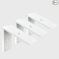 WINKER Countertop Support Bracket 3 Pack Heavy Duty 3/8" Thick Hidden L Shelf Bracket 8" x 6" x 2.5" Metal Corbels for Quartz/Granite/Wood/Concrete/Laminate Countertops, White