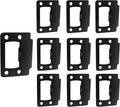 QCAA Solid Brass Universal Type Restorer Lock Strike Plate, 2-1/4" x 1-3/4", ORB Oil Rubbed Bronze, 10 Pack, MIT