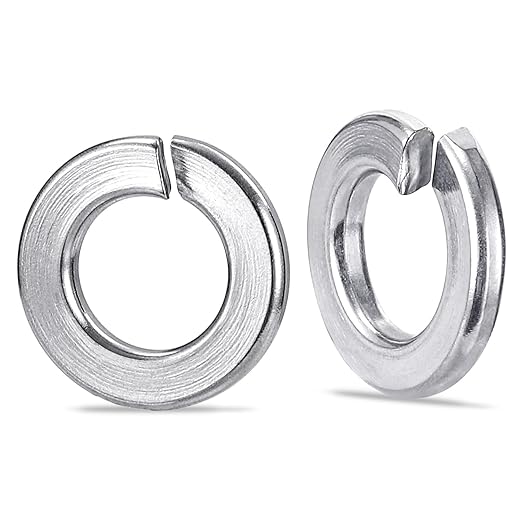 Mellewell 1/4" Lock Washer Spring Lock Washers, 304 Stainless Steel 18-8, Bright Finish, Pack of 100