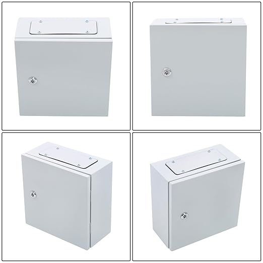 findmall Electrical Enclosure Box,12" x 12" x 6" Heavy-Duty Carbon Steel Junction Box NEMA 4X, for A Variety of Outdoor/Indoor Use