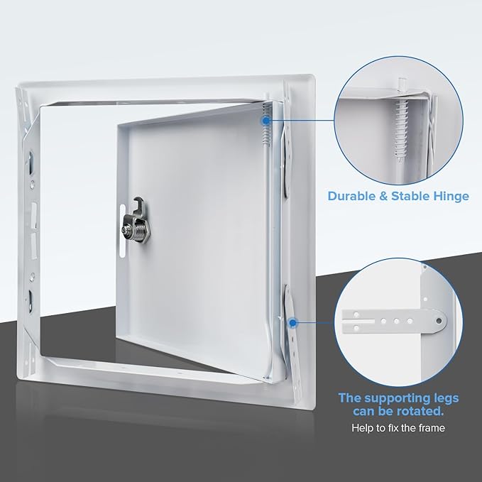 Donext Access Panel for Drywall/Ceiling, Wall Hole Cover with Lock and Keys, 8"x8" Metal Access Door, Concealed Service Door for Electrical and Plumbing