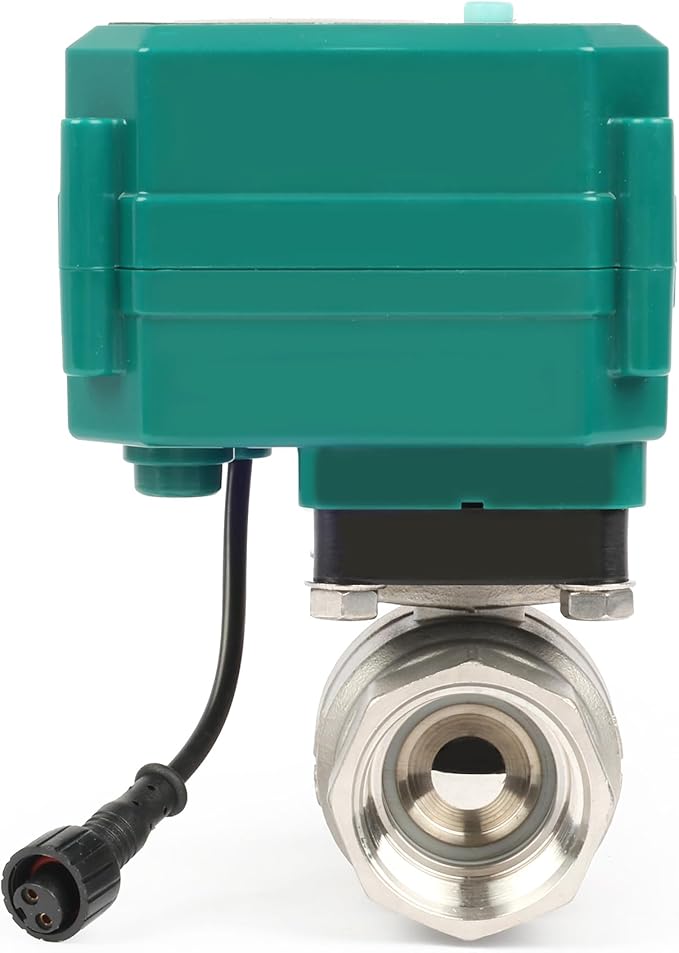 U.S. Solid 1" Smart Motorized Ball Valve - Stainless Steel Remote App Mobile-control Electrical Ball Valve with Manual Switch, Plug Connection