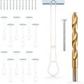 1/4”-20 Quick Easy Heavy Duty Toggle Anchors with Bolts - Hollow Wall Anchors with Steel Wings, Adjustable Up to 2 1/2" Thick Wall, Holds Up to 1080 Lbs, Heavy Duty Drill Bit Included (48 Pack)