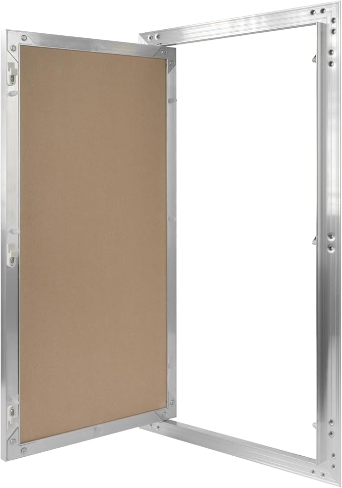 12" x 24" Inch Aluminum Drywall Access Panel - Service Shaft Door - Plumbing, Electricity, Heating, Alarm Wall Inspection hatch for Drywall - Bathroom Service Access Hole Cover