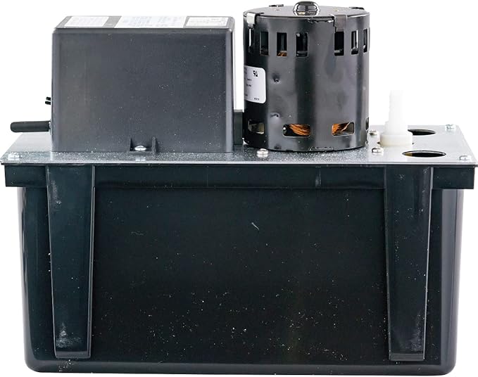 Little Giant VCL-14ULS 115 Volt, 1/50 HP, 200 GPH, Automatic Condensate Removal Pump with 1-Gallon Tank and Safety Switch, 6-Ft. Cord, Black, 553101