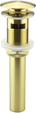 Vanity Pop Up Drain Stopper with Overflow, Gold Bathroom Faucet Lavatory Vessel Sink Drain