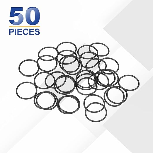 HARFINGTON 50pcs Nitrile Rubber O-Rings 16mm OD 14mm ID 1mm Width Metric Buna-N NBR Sealing Gasket Plumbing Sealing Repair O Rings for Car Auto Vehicle Repair Faucet Air Gas