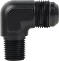 EVIL ENERGY 12AN Male Flare to 1/2" NPT Pipe 90 Degree Fitting Adapter Aluminum Black