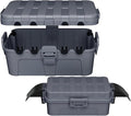 Flemoon 2-Piece Outdoor Waterproof Electrical Box Set – 12.5" x 8.5" x 5" Large & 8.1" x 4.9" x 3.1" Small Weatherproof Electrical Boxes for Power Strips, Outlets, Holiday String Lights, Gray