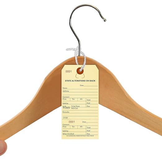SmartSign Numbered Alteration Tags | 3.125" x 6.25" Manila Stock, Pack of 500