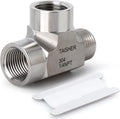 TAISHER 1PCS Forging of 304 Stainless Steel Tee Pipe Fittings, 1/4" NPT Female x 1/4" NPT Female x 1/4" NPT Male Pipe Fittings, Male Run Tee