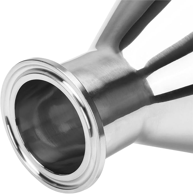 DERNORD Sanitary Fitting Reducer Fitting SUS304 Tri Clamp Ferrule Style 6" Tube OD to 1.5" Tube OD