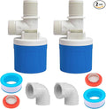 3/4" Water Float Valve Inside Type, 2 PCS 3/4 Inch Top Inlet Automatic Water Level Control Valve Uesd for Water Tank, Swimming Pools, Livestock Tanks, Aquaculture, Aquariums