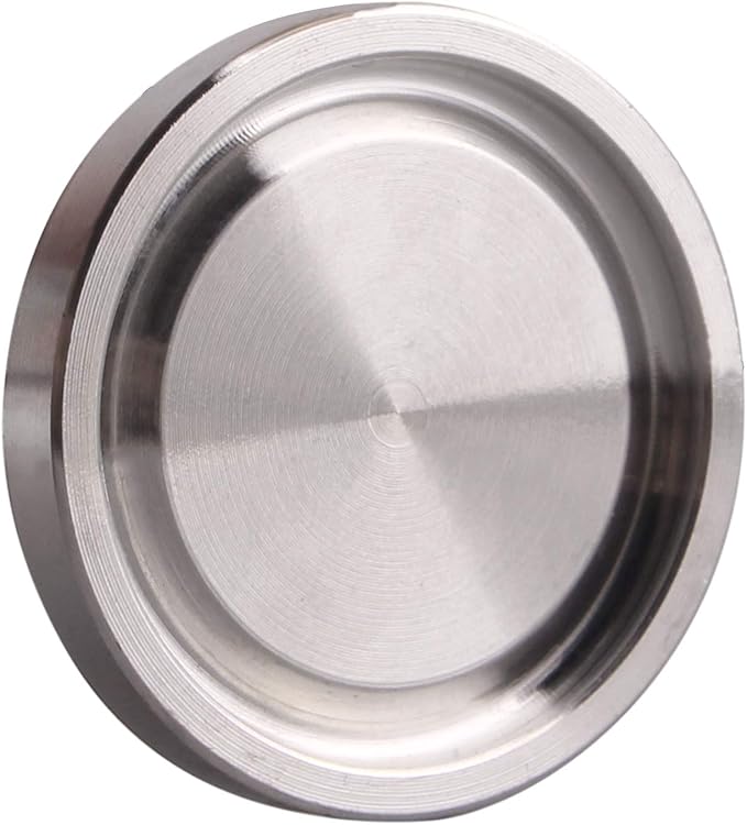 DERNORD 2 Pack Stainless Steel 304 Sanitary Fitting Clamp End Cap fits Tri-Clamp Ferrule Flange (3/4" （19mm） Tube OD)