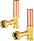 Water Hammer Arrestor,3/4 Inch Swivel FHT x 3/4 Inch MHT Copper Water Arrestor for Washing Machine Connection(2PACK,Angle Copper Arrestor)